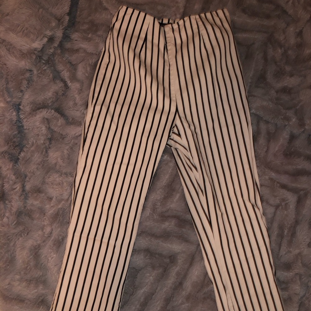 White striped pants